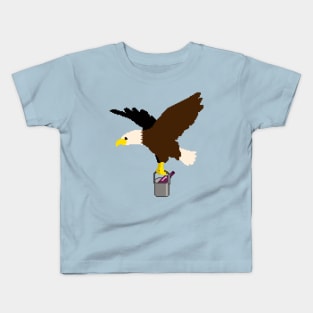 Eagle delivering a bottle of wine Kids T-Shirt